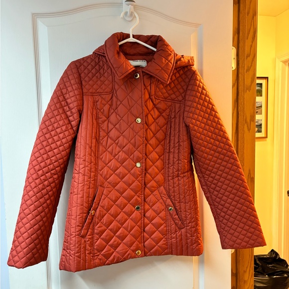 Orange puffer, worn once. Great condition just not my style. - Picture 1 of 2